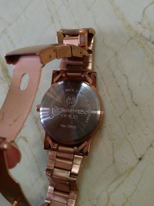 Rose Petals Golden Watch For Women