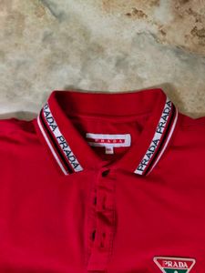 Prada Red Polo Shirt