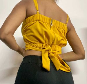 Mustard Crop Top
