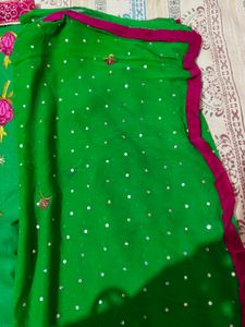 Green Embroidered Salwar Suit