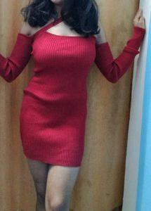 Maroon Hot Party Dress