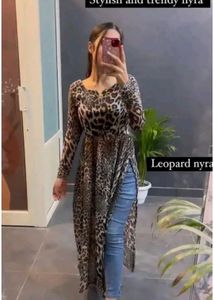 Leopard Print Long Sleeve Tunic