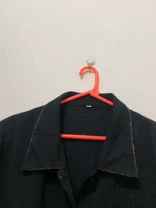 Classic Button Down Shirt With Padded Shoulder
