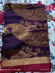 Elegant Purple Saree Blouse💜