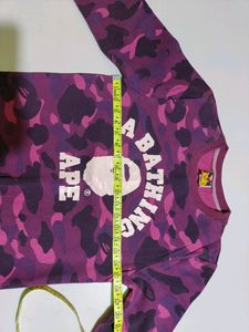 A BATHING APE Kids&#39; Colour Camo College Crew-neck