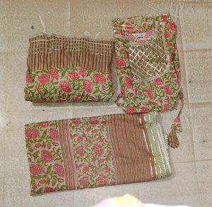 Cotton Gotta Patti Shara Dupatta Set