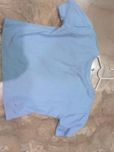shein baby blue crop top