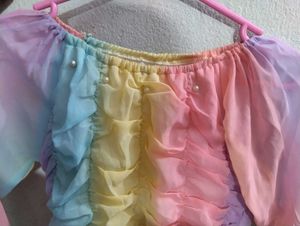 Rainbow Sheer Top