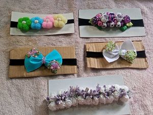 Handmade Baby Headbands - Set of 5