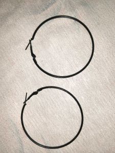 Black Hoop Earrings