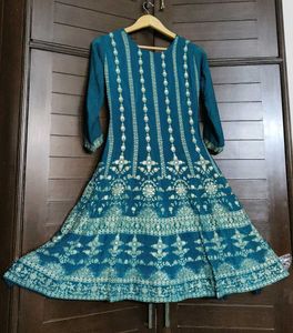 Women Green Silk Zari Embroidery Sharara Suit