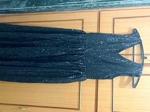 Sequins Black Party/ Engagement Full Length Gown