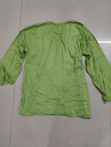 Green Embroidered Kurta
