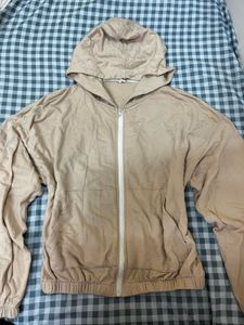 Beige Hoodie Jacket