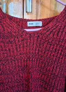 Ema Red Knit Sweater