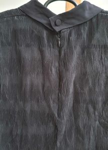 Sheer Black Blouse with Peter Pan Collar