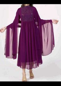 Beautiful Purple kurta with Dupatta.