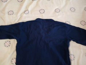 Navy Blue Kurta With Thread And Mirror Work