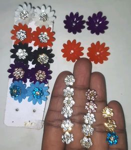 Flower Earrings Combo Pack(14 Pairs)