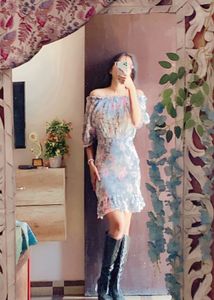 Chic Off-Shoulder Floral Mini Dress