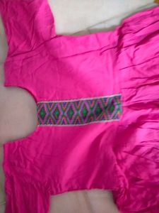 Gol Kurti Reyon &amp; Cotton Fabric