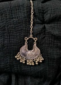 Oxidized Silver Maang Tikka