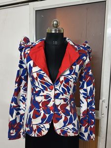 DENIM Floral Print Blazer