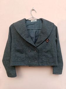 Korean grey crop blazer (UNUSED)