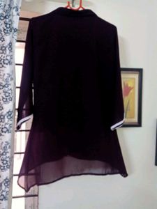 Women&#39;s Georgette Embroidery Shirt Style Top
