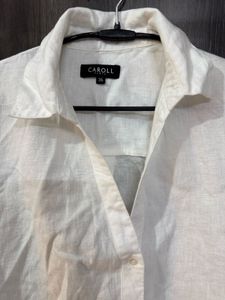 white slim shirt