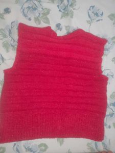 Red Knit Top