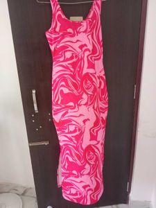 Pink Swirl Bodycon Dress