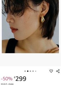 Luna TearDrop Golden Statement Earrings💛