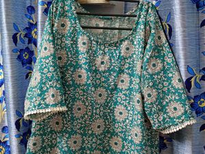 Elegant Green Printed Kurta