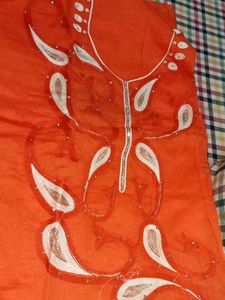 Unstitched Suit ✨ Organza Dupatta
