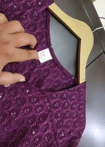 Elegant Purple Kurta for 32 Bust
