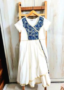 Offwhite Cotton Long Kurti Bust Si,e-30-32