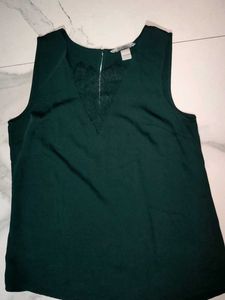 Emerald Green Lace Back Tank
