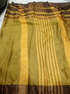Olive Green Colour Saree