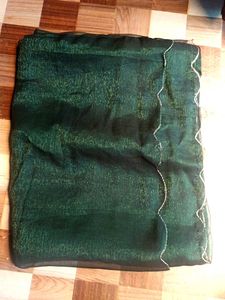 Green Embroidered Saree