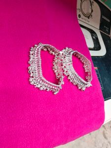 Silver Plated Anklets with Bells