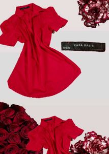 Zara Basic Red Mini Dress