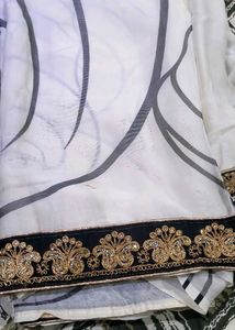 Elegant White Saree