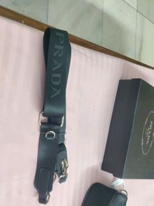 PRADA INSPIRED BLACK POCHETTE WITH  POUCH