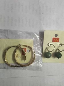 Earrings One Round Ad On Hanging