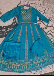Blue Anarkali Set