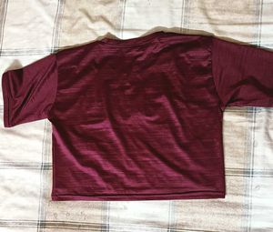Maroon Crop Top