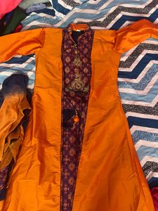 Orange &amp; Purple Kurta