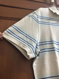 Nautica Men’s Striped Polo T-shirt - White
