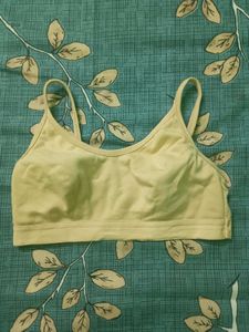 Comfortable Beige sports bra thin strap